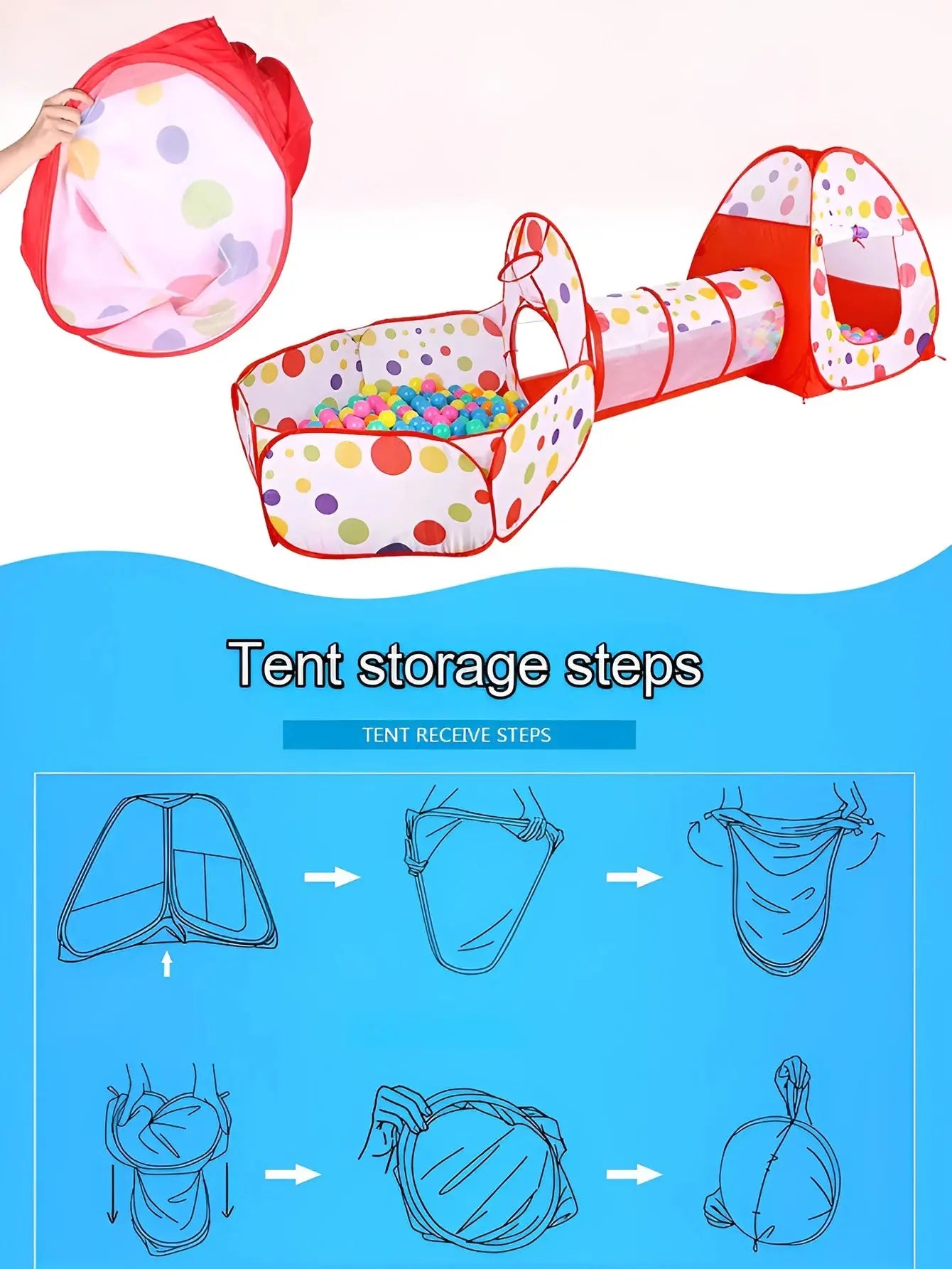 Game tent Indoor and outdoor toy game house foldable ocean ball pool tent large space Pinochio