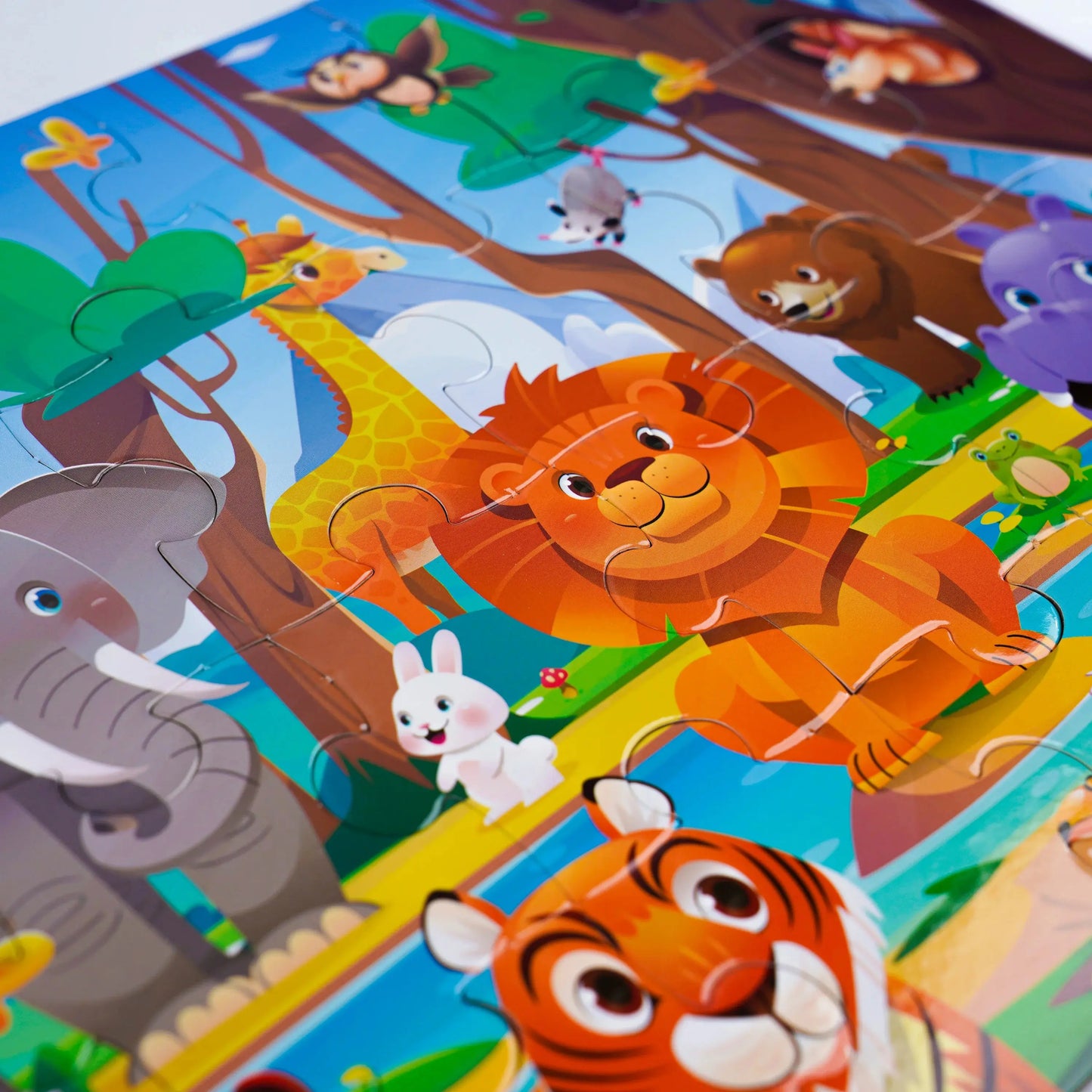 Kids Cartoon Animal Jigsaw Puzzles Montessori Educational Toys Parent-Child Theme Game Paper Educational Gift for Children Pinochio