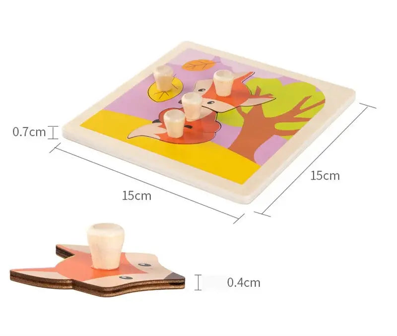 Montessori Child Puzzle Educational Baby Toys Kids Wooden Puzzle Board Jigsaw Puzzle Games Toys For Children 1 2 3 Years Pinochio