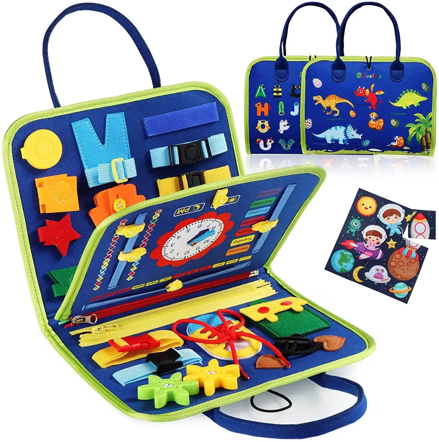 Montessori Toddler Busy Board,Autism Sensory Toys,Educational Activity Motor Skills Baby, Life Skills Learning Toys for Kids Pinochio