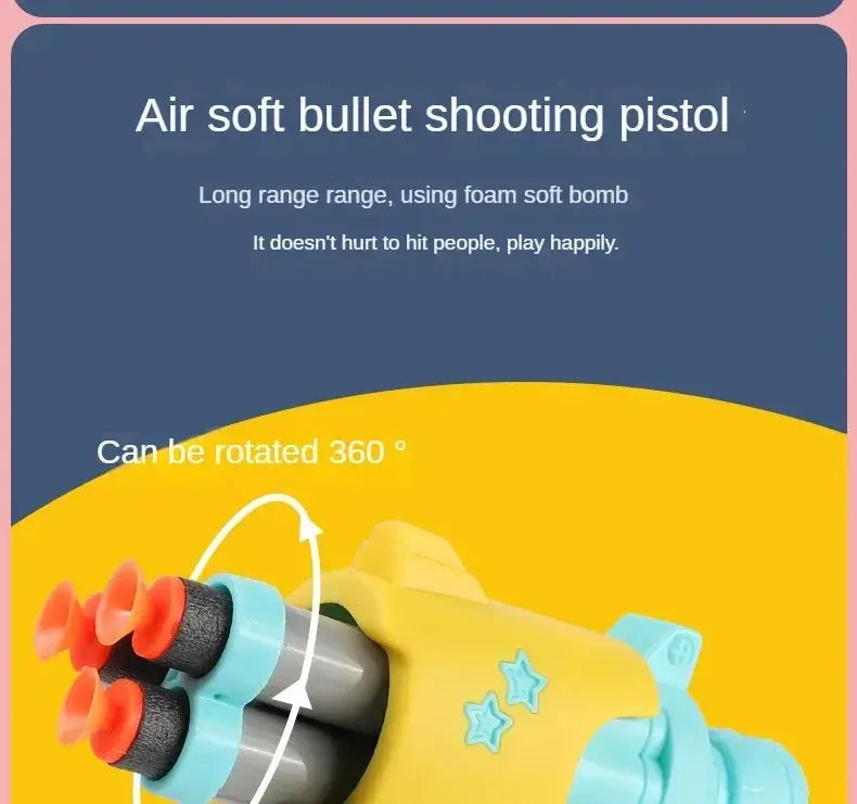 New Radish Soft Bullets Guns Children'S Toy Guns Model Fidget Toy for Kids Adults Stress Relief Toy Children Decompression Gift Pinochio