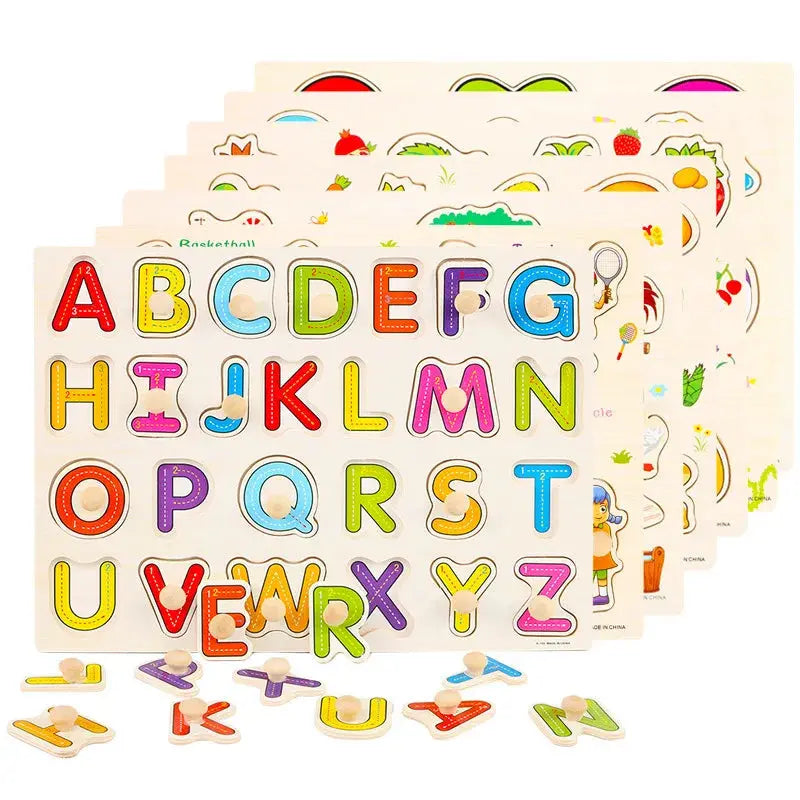 Montessori Child Puzzle Educational Baby Toys Kids Wooden Puzzle Board Jigsaw Puzzle Games Toys For Children 1 2 3 Years Pinochio