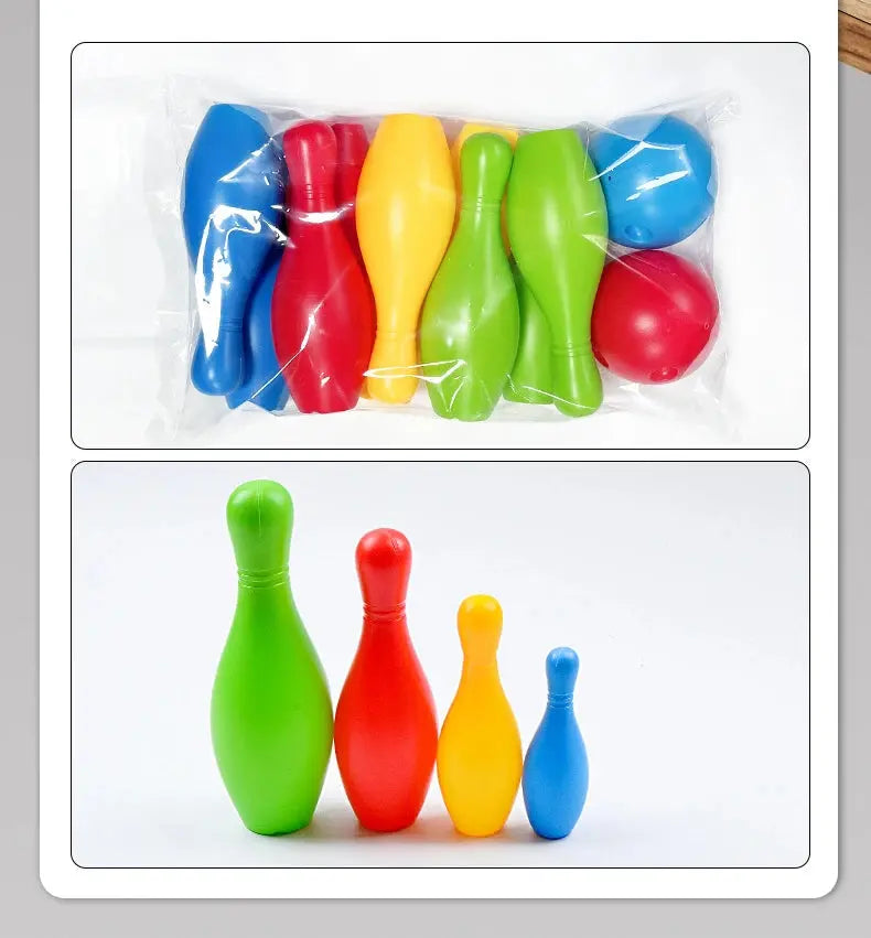 11-20cm Bowling Parent-child Indoor and Outdoor Sports Interactive Game Funny Baby Bowling Set Interaction Leisure Toys for Kids Pinochio