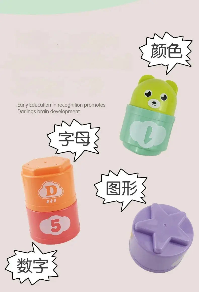 Kid Brain Response Battle Fold Cup Hand Speed Competition Fold Cup Baby Stack Game Early Education Puzzle Train Board Games Toy Pinochio