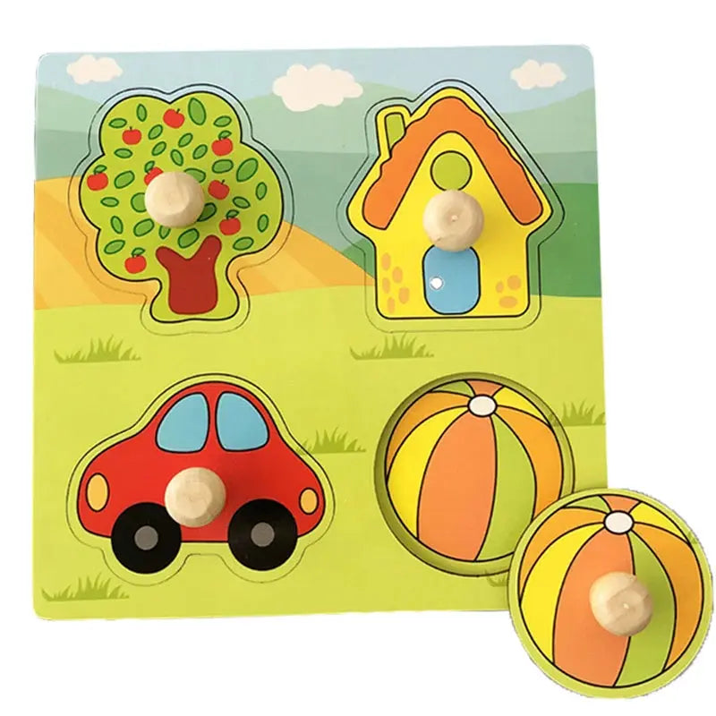 Montessori Child Puzzle Educational Baby Toys Kids Wooden Puzzle Board Jigsaw Puzzle Games Toys For Children 1 2 3 Years Pinochio
