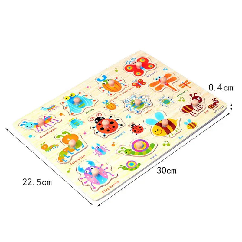 Montessori Child Puzzle Educational Baby Toys Kids Wooden Puzzle Board Jigsaw Puzzle Games Toys For Children 1 2 3 Years Pinochio