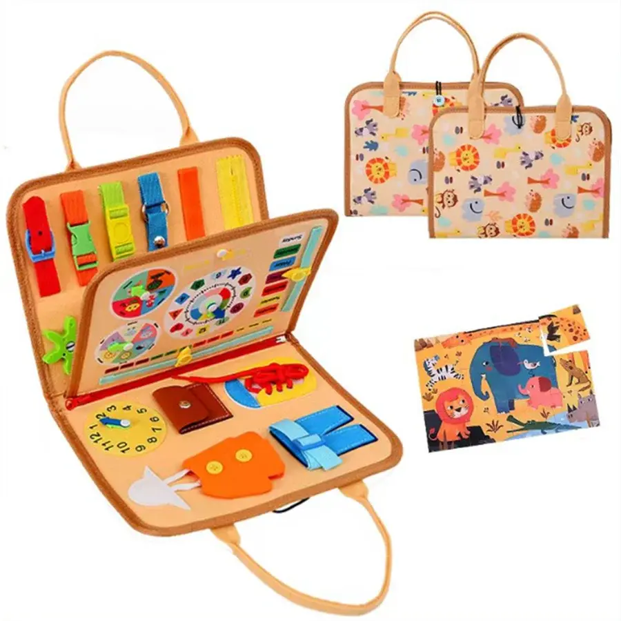 Busy Board Montessori Toys Gifts, Sensory Toys,Educational Travel Toys, Preschool Activities for Learning Fine Motor Skills Pinochio