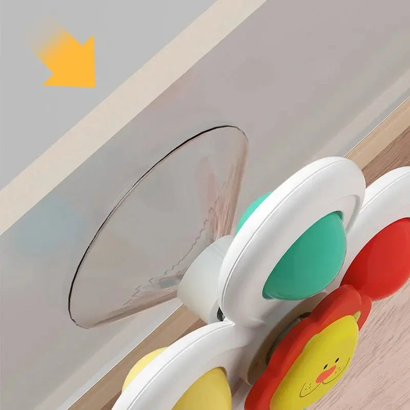 Baby Suction Cup Spinner Bath Toys for Age 1 2 3 Boys Girls Spinning Sensory Toys Airplane Car Travel Dining Chairs Window Toys Pinochio
