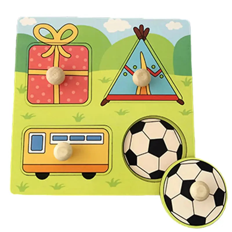 Montessori Child Puzzle Educational Baby Toys Kids Wooden Puzzle Board Jigsaw Puzzle Games Toys For Children 1 2 3 Years Pinochio