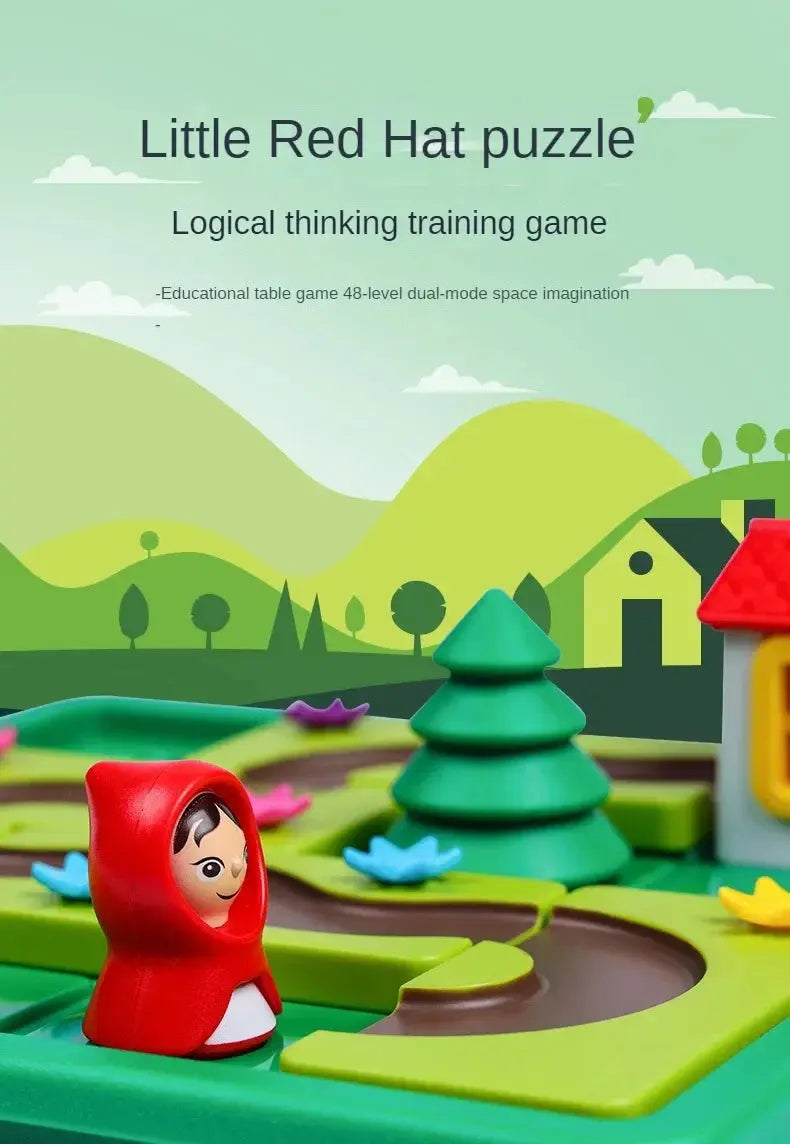 Board Game Little Red Riding Hood Smart Hide Seek Board Games With Solution Skill-Building Puzzle Game Toy Children Gift Pinochio