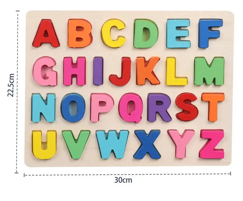 Montessori Kids Toy Education Development Wooden Puzzle for Children 1 2 3 Years Matching Alphabet Enlightenment Cognitive Games Pinochio