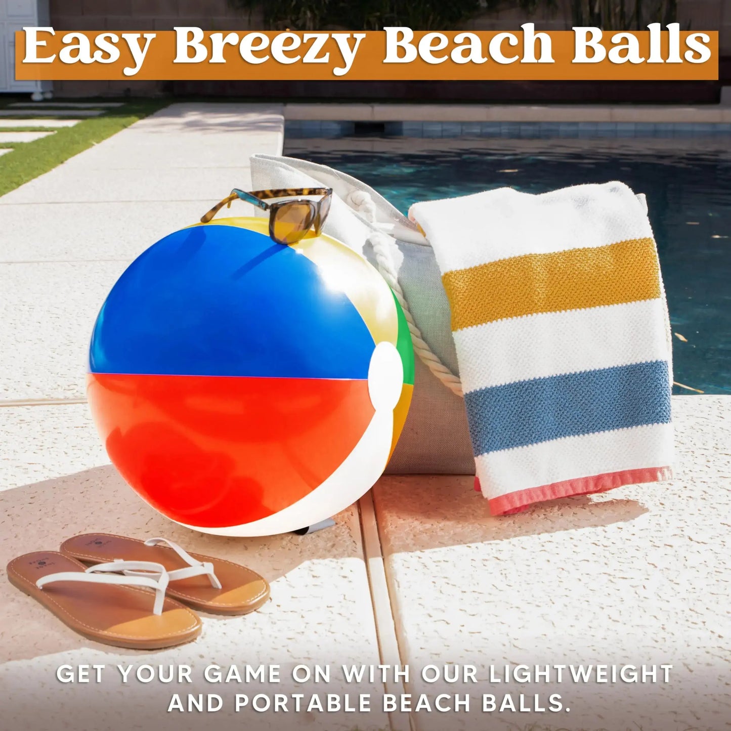 20" 4pcs Beach Balls Large Rainbow Beach Ball Inflatable Swimming Pool Water Games Toys for Kids Summer Beach Party Fun Gifts Pinochio