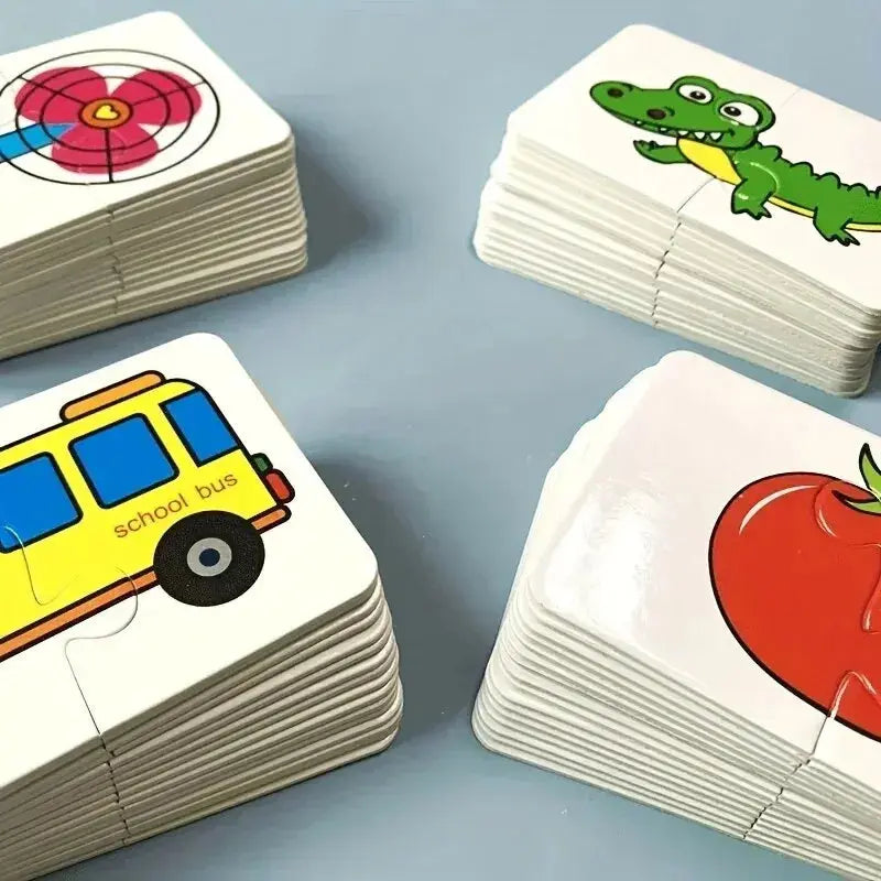 32 Pcs Enlightenment Card Matching Puzzle Early Education Cartoon Pattern Cognitive Boys and Girls Toys Pinochio