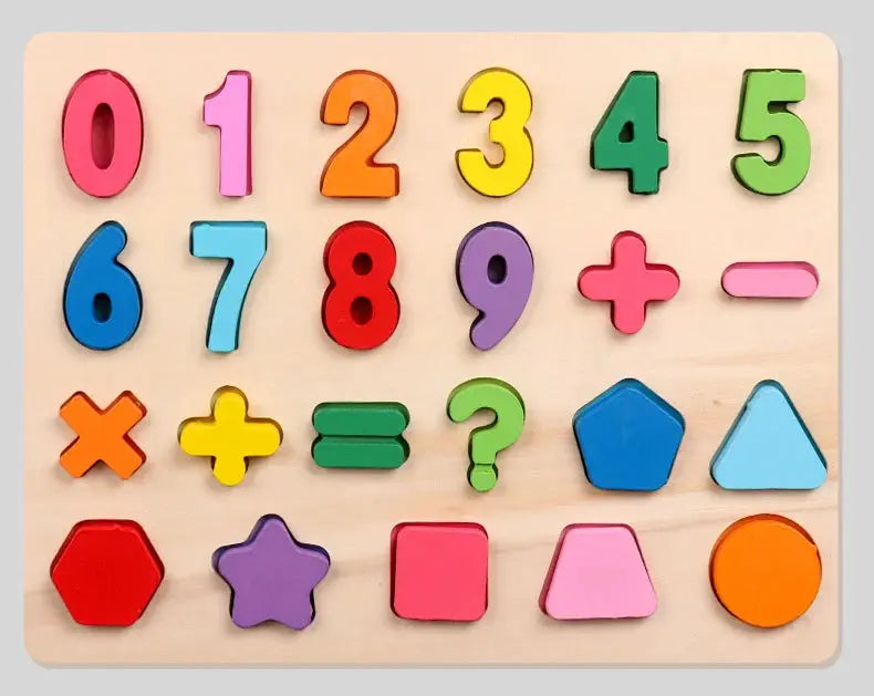 Montessori Kids Toy Education Development Wooden Puzzle for Children 1 2 3 Years Matching Alphabet Enlightenment Cognitive Games Pinochio