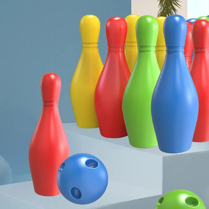 11-20cm Bowling Parent-child Indoor and Outdoor Sports Interactive Game Funny Baby Bowling Set Interaction Leisure Toys for Kids Pinochio