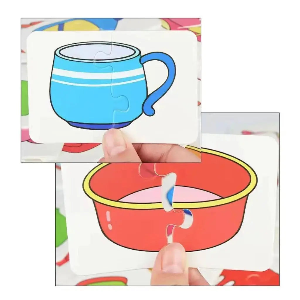 32 Pcs Enlightenment Card Matching Puzzle Early Education Cartoon Pattern Cognitive Boys and Girls Toys Pinochio