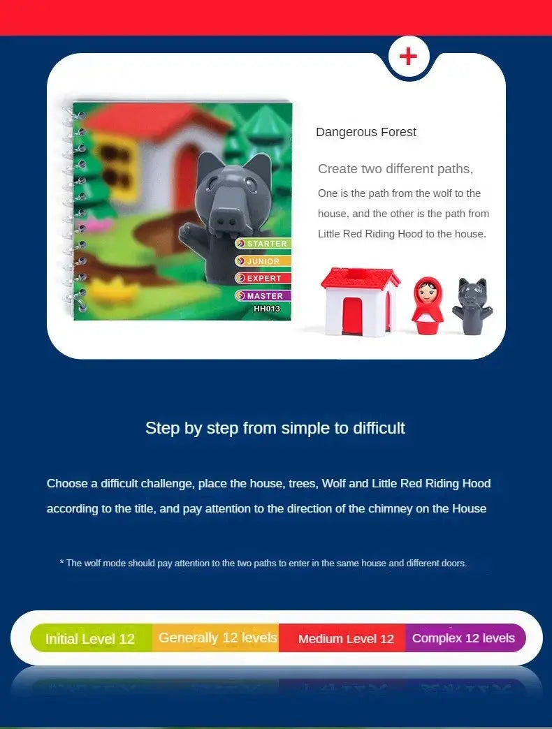 Board Game Little Red Riding Hood Smart Hide Seek Board Games With Solution Skill-Building Puzzle Game Toy Children Gift Pinochio