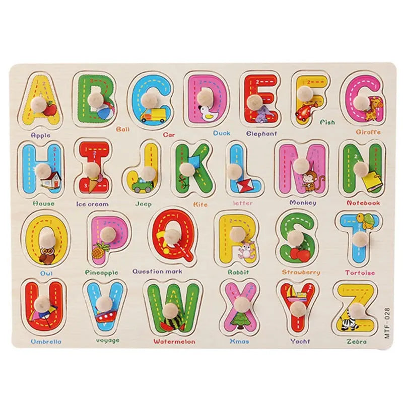 Montessori Child Puzzle Educational Baby Toys Kids Wooden Puzzle Board Jigsaw Puzzle Games Toys For Children 1 2 3 Years Pinochio