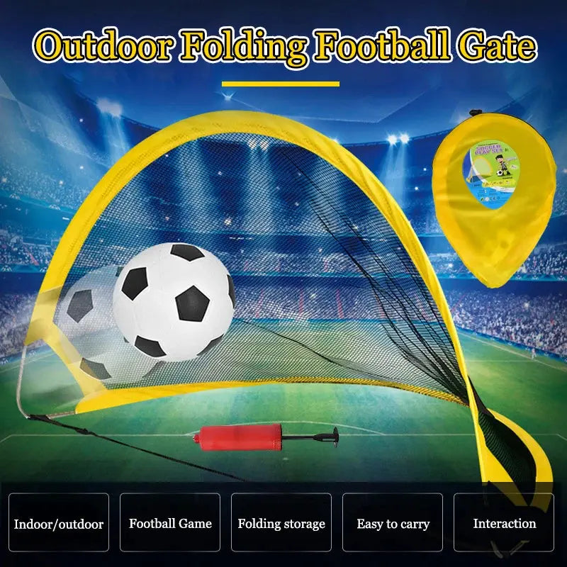 Children Soccer Outdoor Sports Toys Portable Folding Football Goal Outside Sports Parent-Child Interactive Activities Games Toys Pinochio