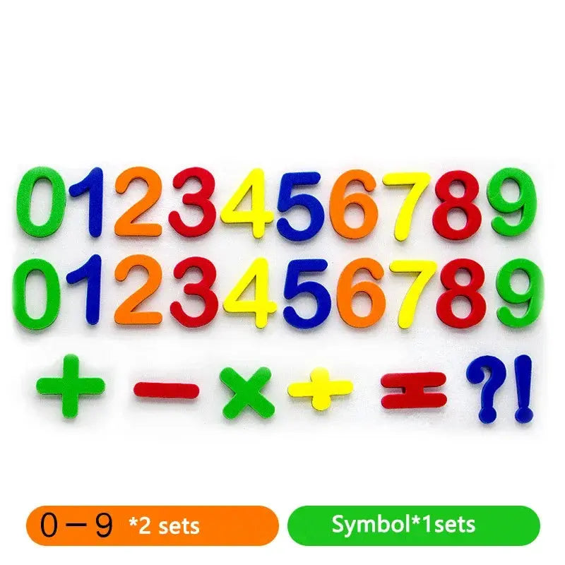 Magnetic Letters Numbers Alphabet ABC 123 Fridge Magnets Plastic Educational Preschool Learning Toy Set Uppercase Lowercase Math Pinochio
