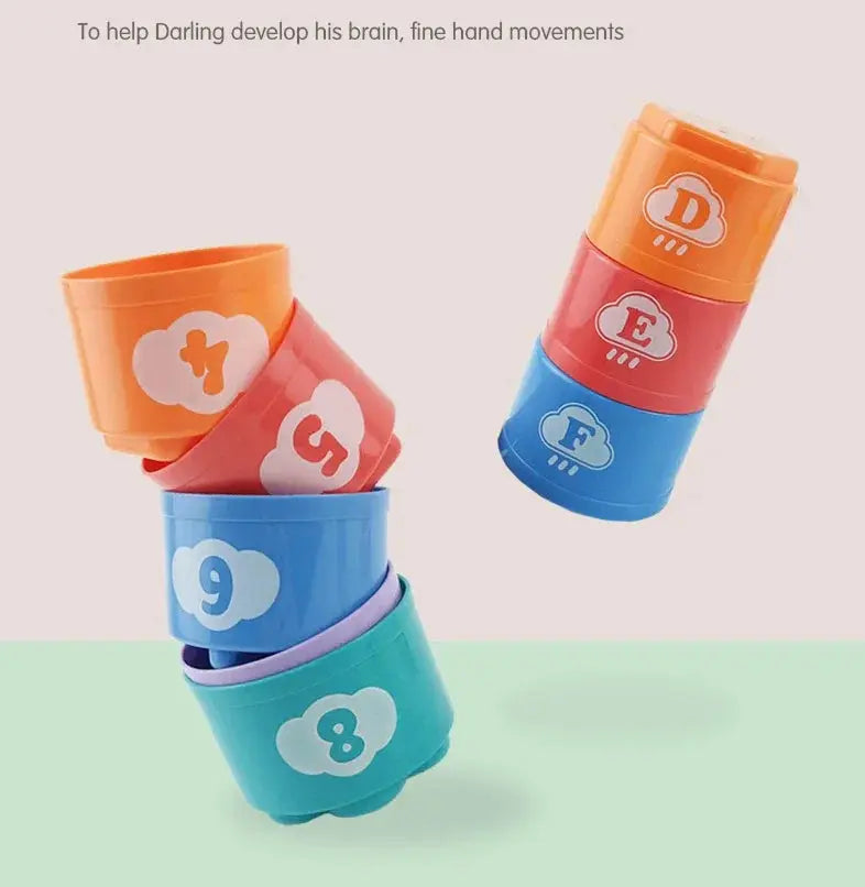 Kid Brain Response Battle Fold Cup Hand Speed Competition Fold Cup Baby Stack Game Early Education Puzzle Train Board Games Toy Pinochio
