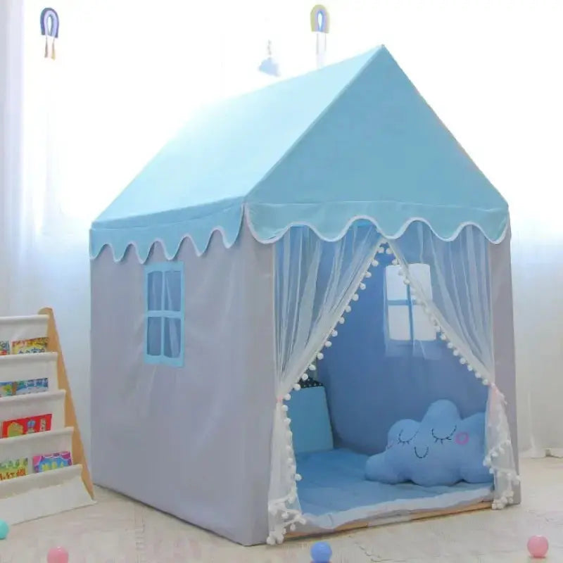 Large Kids Tents Tipi Baby Play House Child Toy Tent 1.35M Wigwam Folding Girls Pink Princess Castle Child Room Decor Pinochio