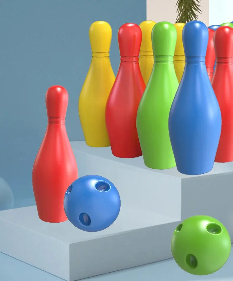 11-20cm Bowling Parent-child Indoor and Outdoor Sports Interactive Game Funny Baby Bowling Set Interaction Leisure Toys for Kids Pinochio