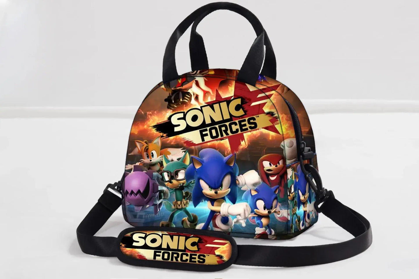 Sonic Lunch Bag Student Fashion Picnic Square Ice Bag Crossbody Portable Insulated Meal Bag Versatile Girls Anime kawaii Cartoon Pinochio