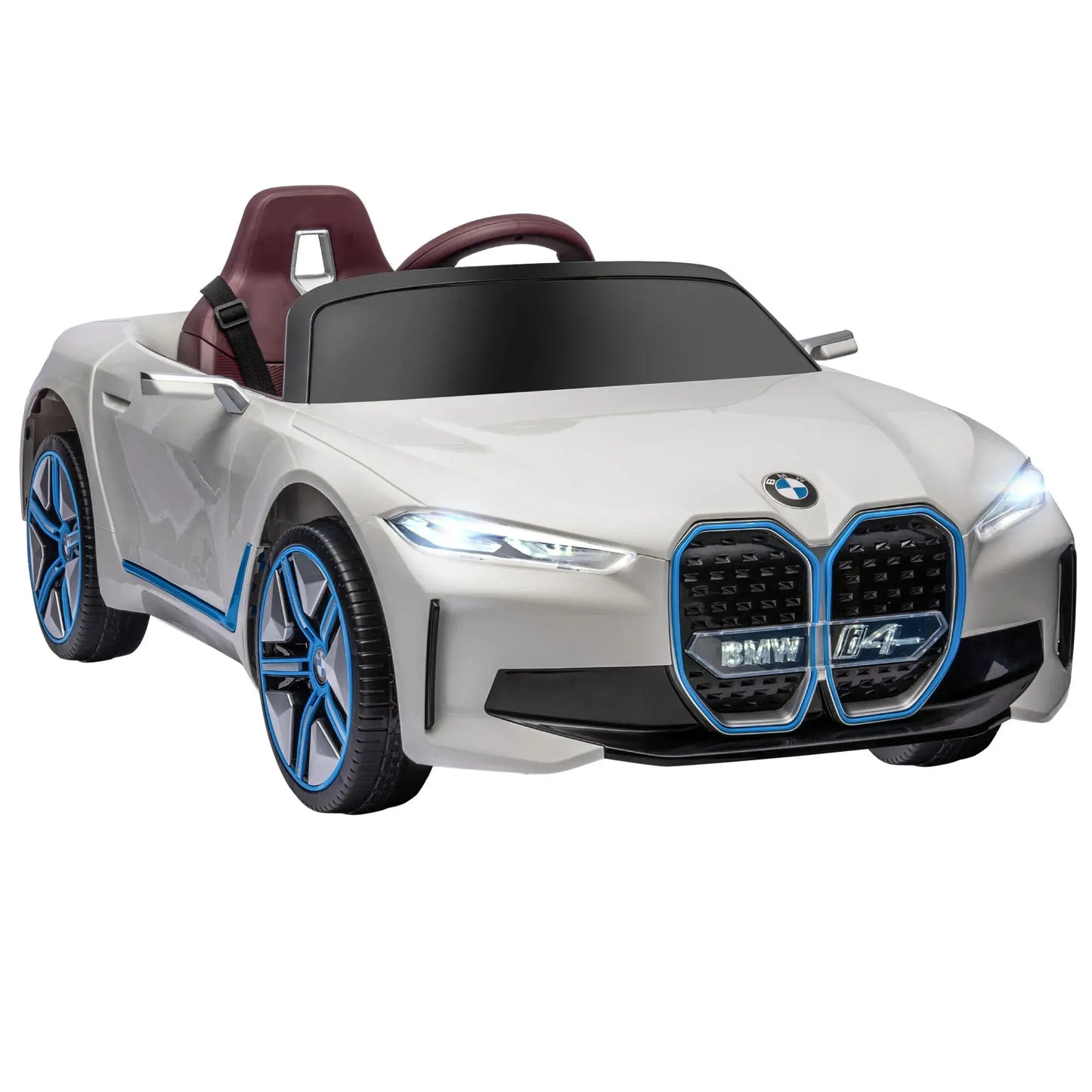 Homcom Electric Car for Children 37-72 Months with Mp3 Music 115X67X45 cm White Pinochio