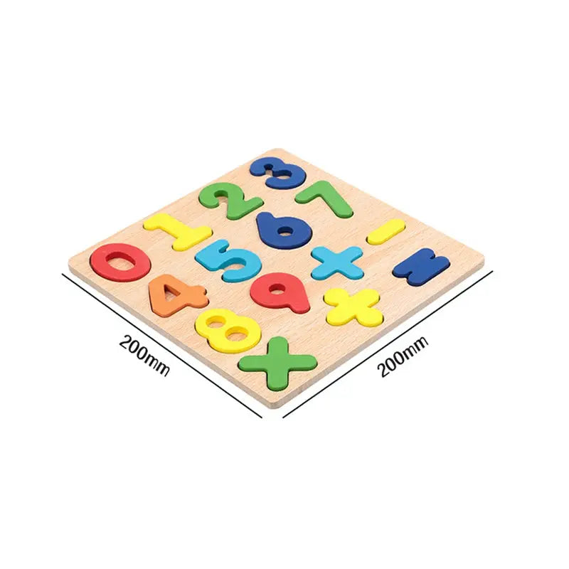 Kids Alphabetic Arithmetic Number Geometric Shapes Wooden Puzzle Montessori Preschool Learning Educational Game Toy for Children Pinochio