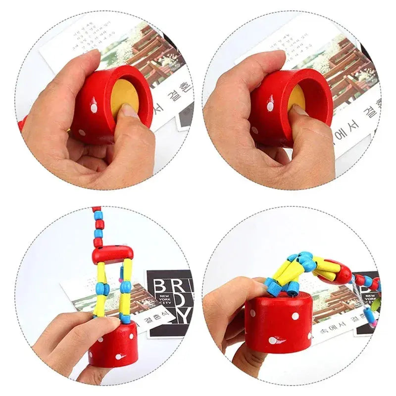 Montessori Educational Toy Kid Wooden Toys for Children Early Learning Exercise Baby Fingers Flexible Materials Giraffe Toy Gift Pinochio