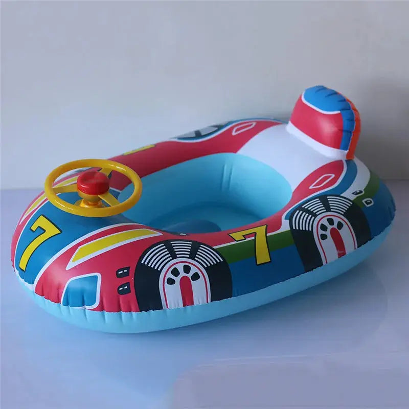 Inflatable Baby Swim Ring Seat Floating Sun Shade Toddler Swim Circle Outdoor Swimming Pool Bathtub Beach Party Summer Water Toy Pinochio
