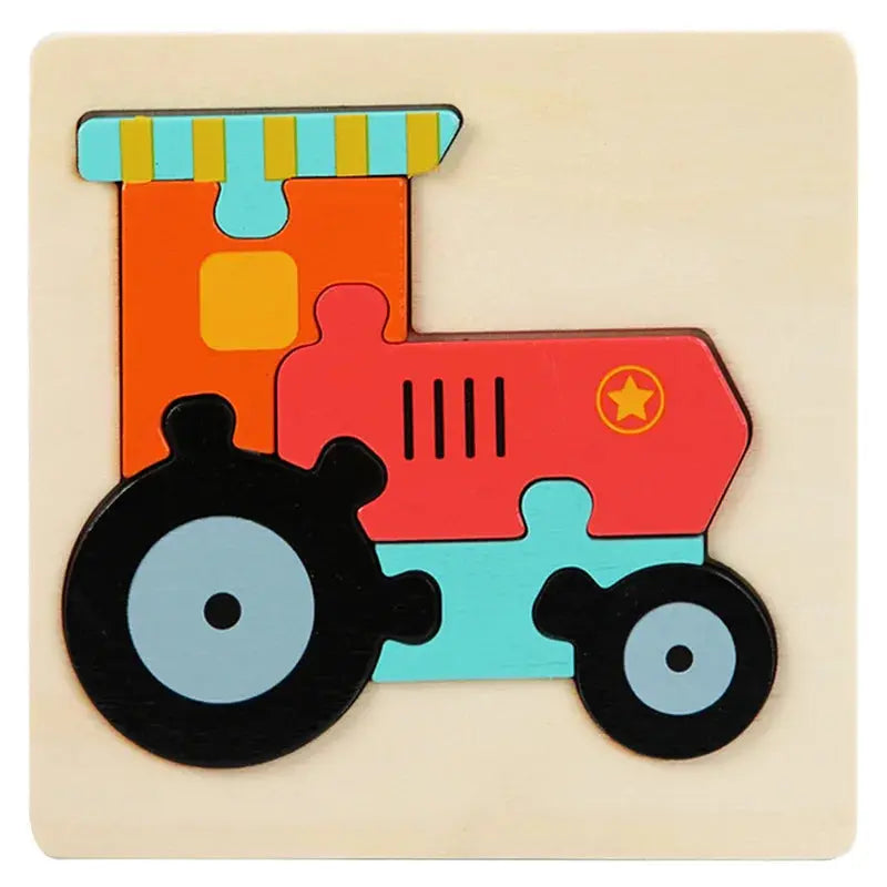 Wooden Puzzle Montessori Animals Carton Colorful Learning Education Toys Tangram Jigzaw Cognitive Wood For Children Kids Gift Pinochio