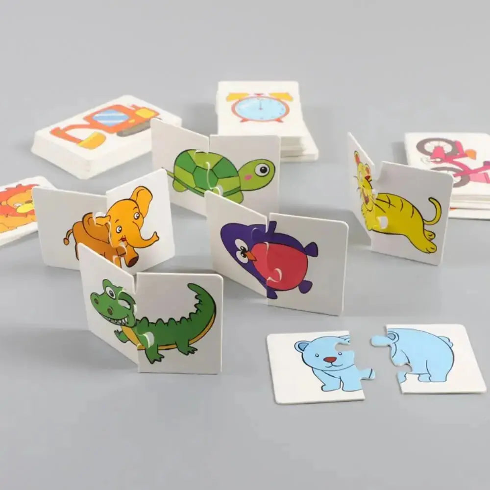 32 Pcs Enlightenment Card Matching Puzzle Early Education Cartoon Pattern Cognitive Boys and Girls Toys Pinochio
