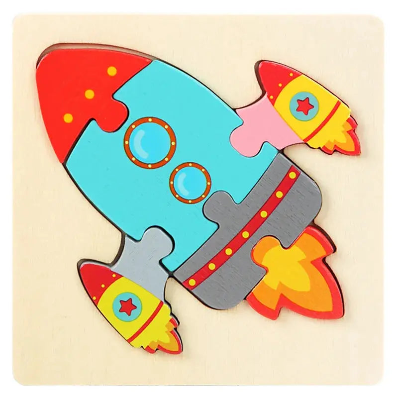 Wooden Puzzle Montessori Animals Carton Colorful Learning Education Toys Tangram Jigzaw Cognitive Wood For Children Kids Gift Pinochio