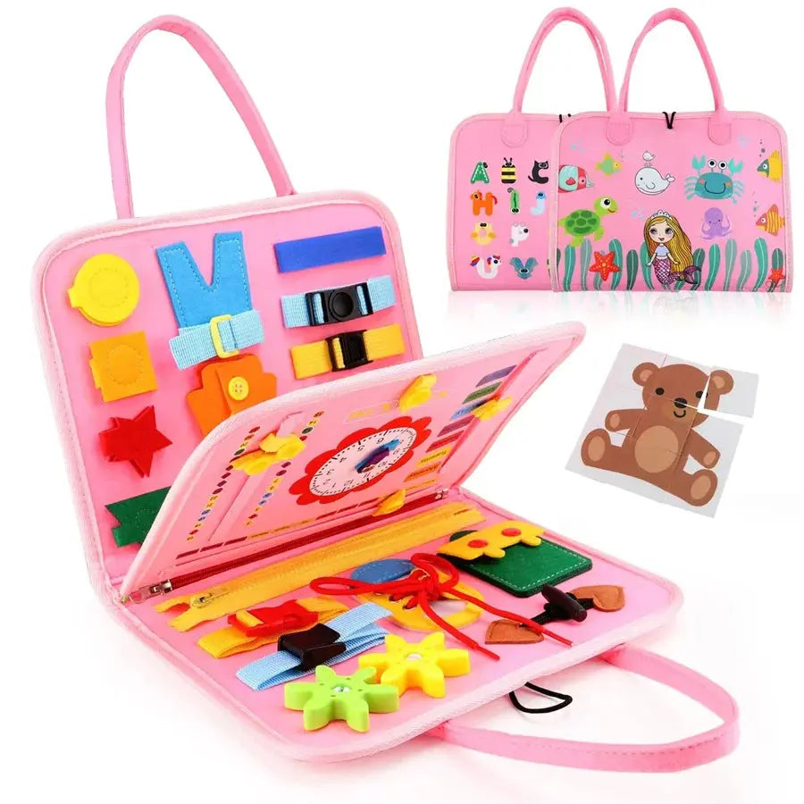 Busy Board Montessori Toys Gifts, Sensory Toys,Educational Travel Toys, Preschool Activities for Learning Fine Motor Skills Pinochio