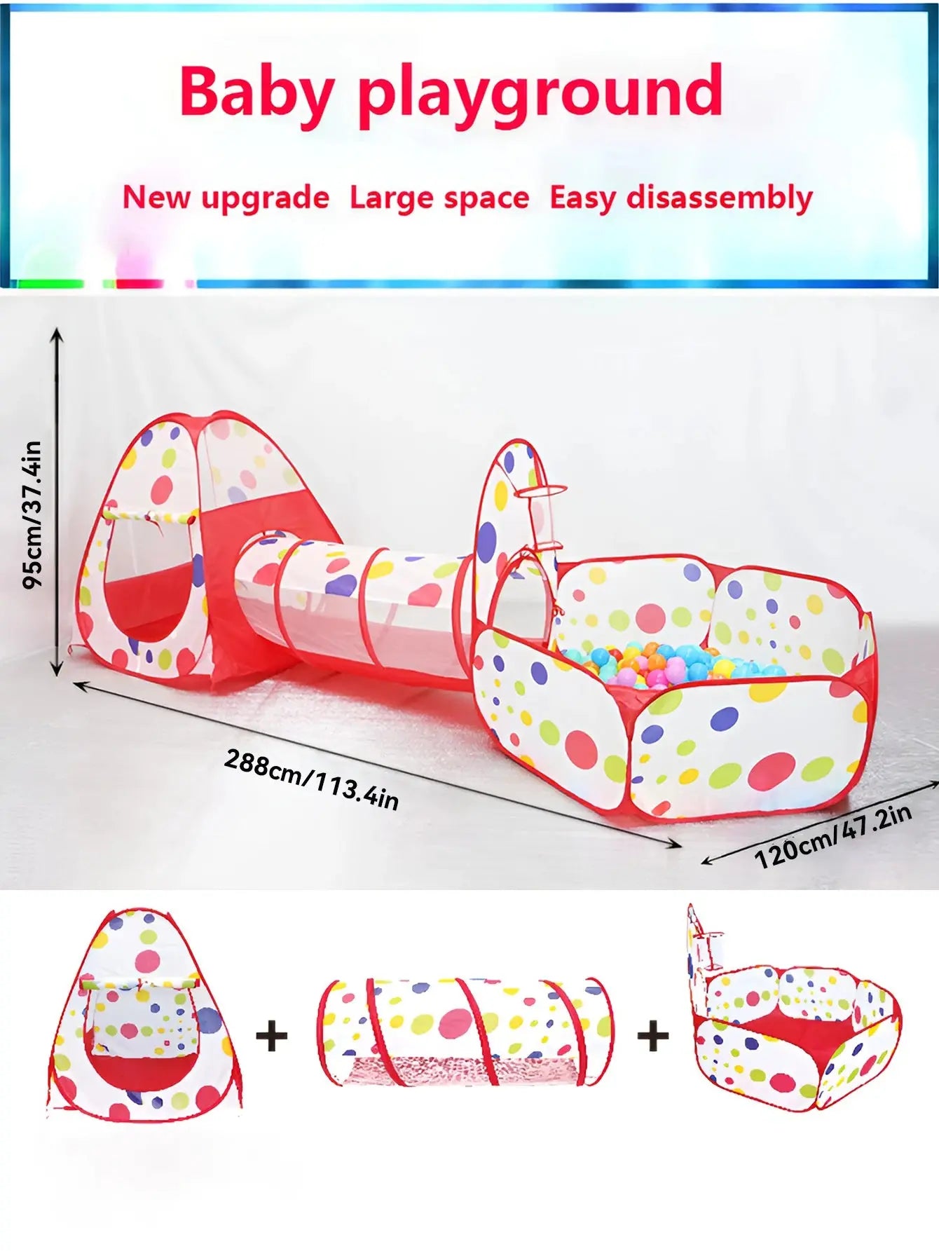 Game tent Indoor and outdoor toy game house foldable ocean ball pool tent large space Pinochio