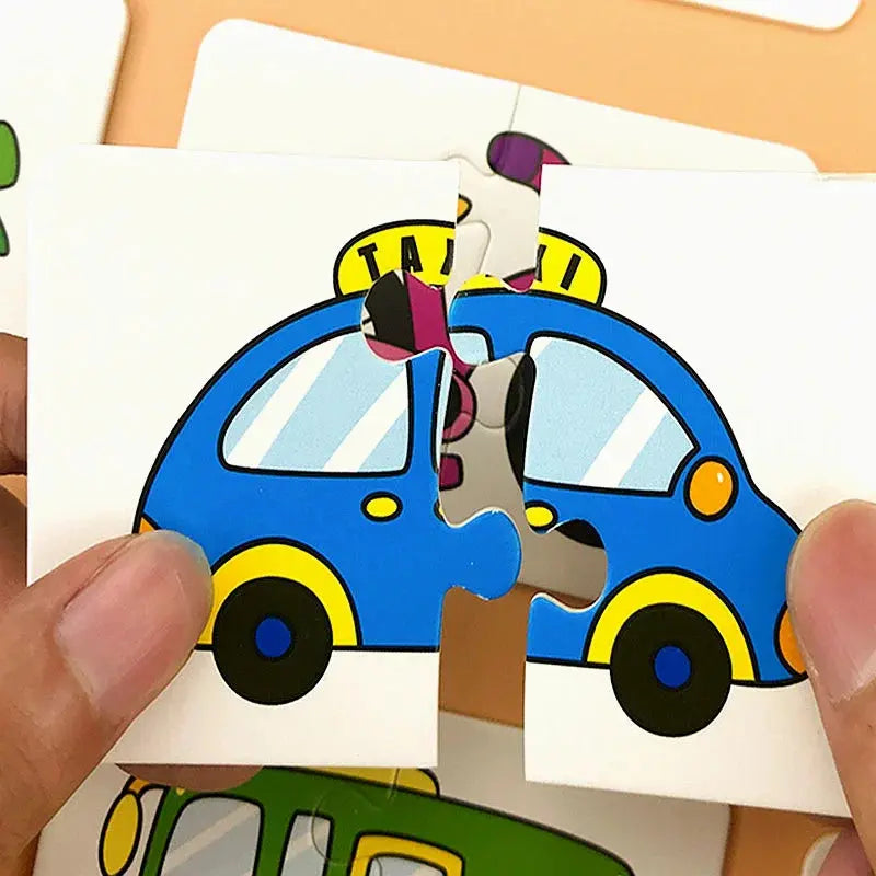 Animal Cards Matching Game Kids Puzzles Cartoon Pattern Cognitive Toys Fruit Traffic Memory Cards Children Early Educational Toy Pinochio