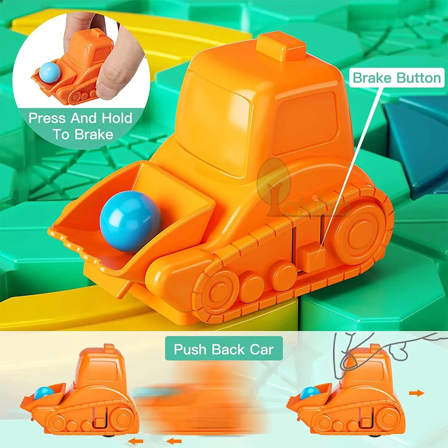 Logic Board Game for Kids Marble Run Blocks Puzzle Car Track Toy Race Car Rail Blocks Track Rail Building and Construction Game Pinochio