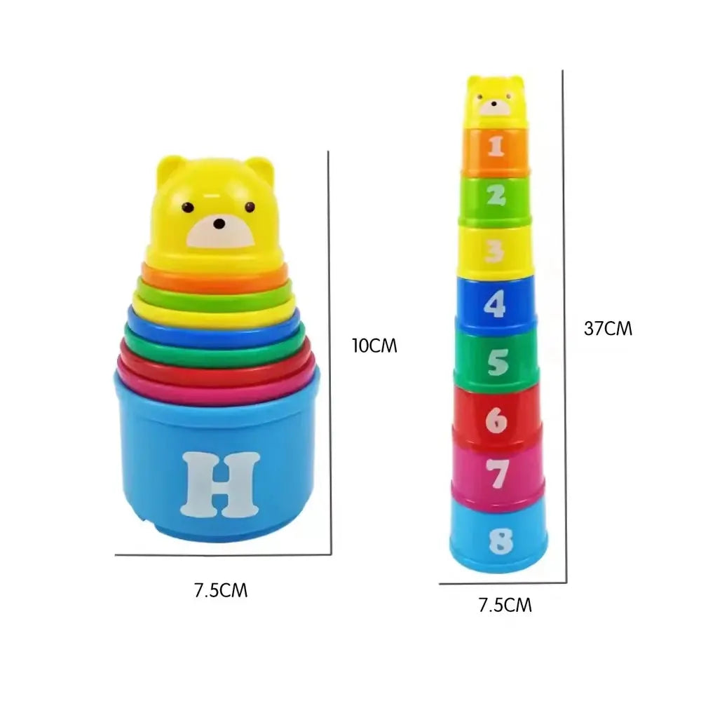 Kid Brain Response Battle Fold Cup Hand Speed Competition Fold Cup Baby Stack Game Early Education Puzzle Train Board Games Toy Pinochio