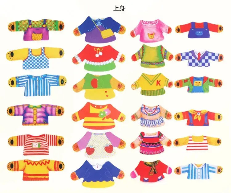 Little Bear Change Clothes Children's Early Education Wooden Jigsaw Puzzle Dressing Game Baby Puzzle Toys for Children Gift Pinochio