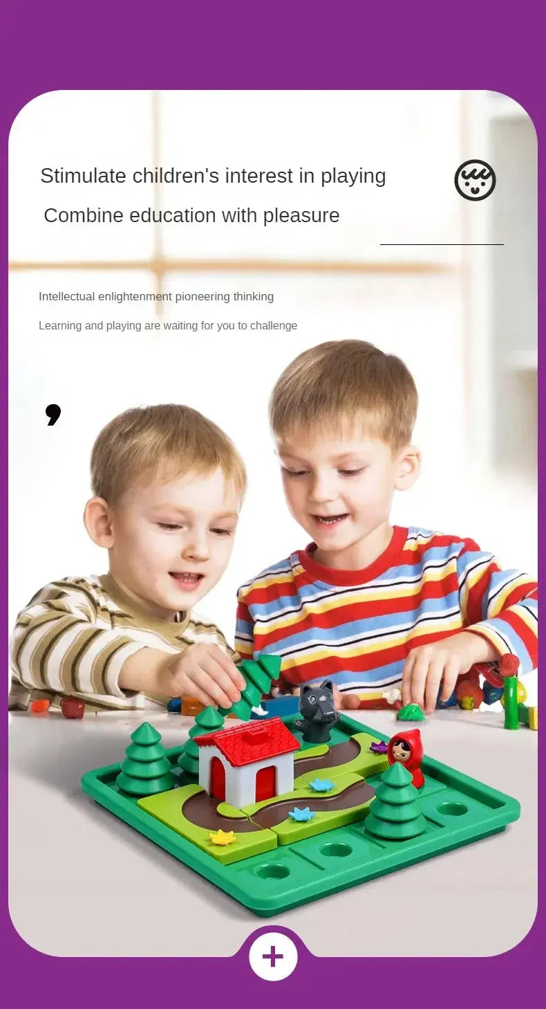 Board Game Little Red Riding Hood Smart Hide Seek Board Games With Solution Skill-Building Puzzle Game Toy Children Gift Pinochio
