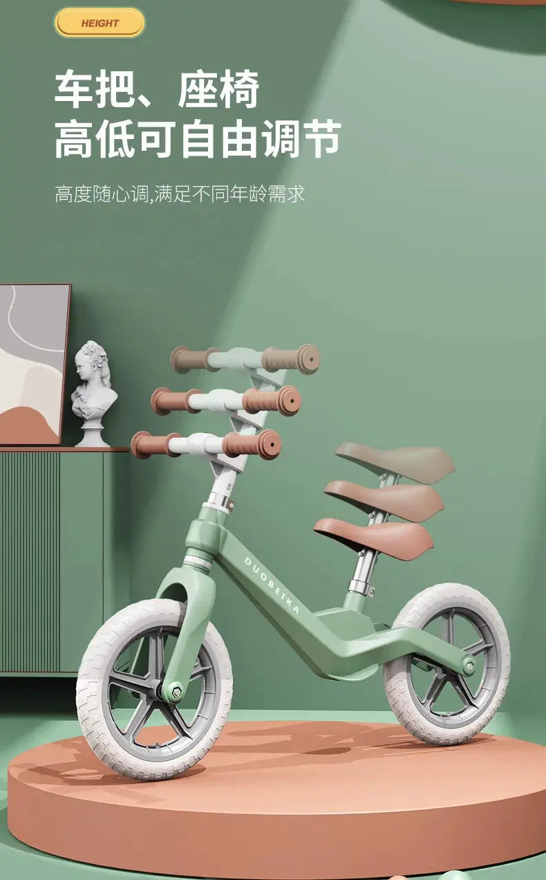Outdoor Children's Balance Bike Toys Without Foot Pedal Baby Sports Training Walker Bicycle Inflatable Tires Best Gift for Kids Pinochio