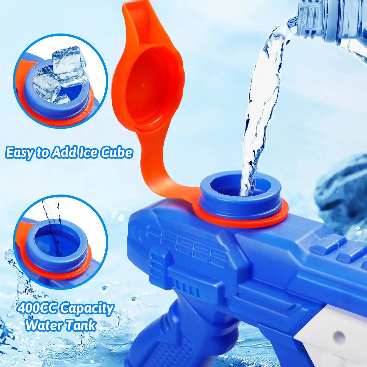 600cc High Capacity Water Gun for Kids Adults Long Range Watergun Summer Water Blaster Toy Super Soaker for Swimming Pool Beach Pinochio