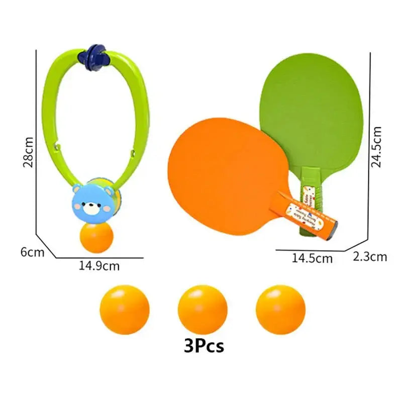 Hanging Table Tennis Trainer Set Portable PingPong Ball Set with Ping Pong Balls&Paddle Indoor Table Tennis Adjustable Trainer Pinochio