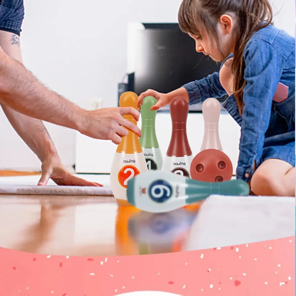Bowling Set Education Toys For Kids Toddlers Animal Number Learning Indoor Outdoor Sports Games Toys for Kids Baby Gift Pinochio