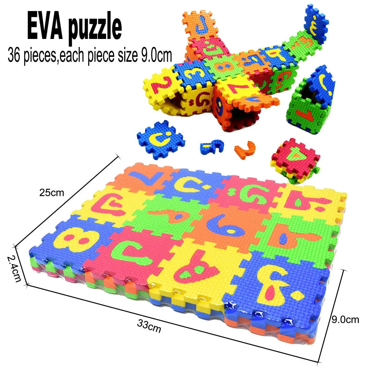 EVA Play Foam Number Arabic Letter Mats Puzzle Toys for Muslim Kids Soft Floor Play Carpet Educational Crawling Mat Baby Toy Pinochio
