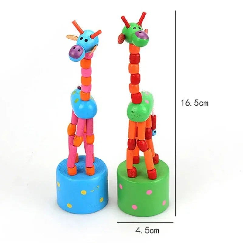 Montessori Educational Toy Kid Wooden Toys for Children Early Learning Exercise Baby Fingers Flexible Materials Giraffe Toy Gift Pinochio