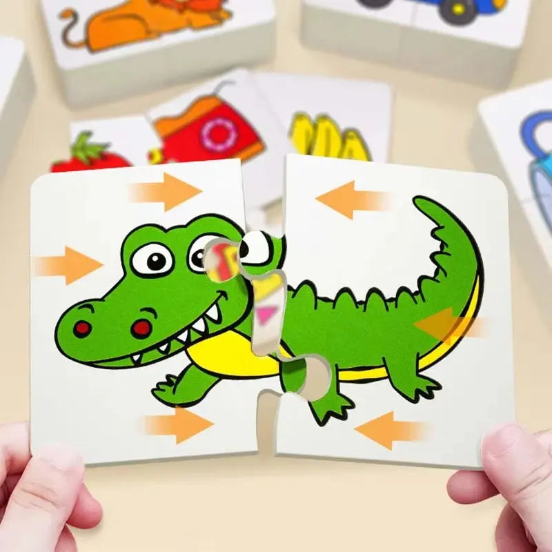 Animal Cards Matching Game Kids Puzzles Cartoon Pattern Cognitive Toys Fruit Traffic Memory Cards Children Early Educational Toy Pinochio