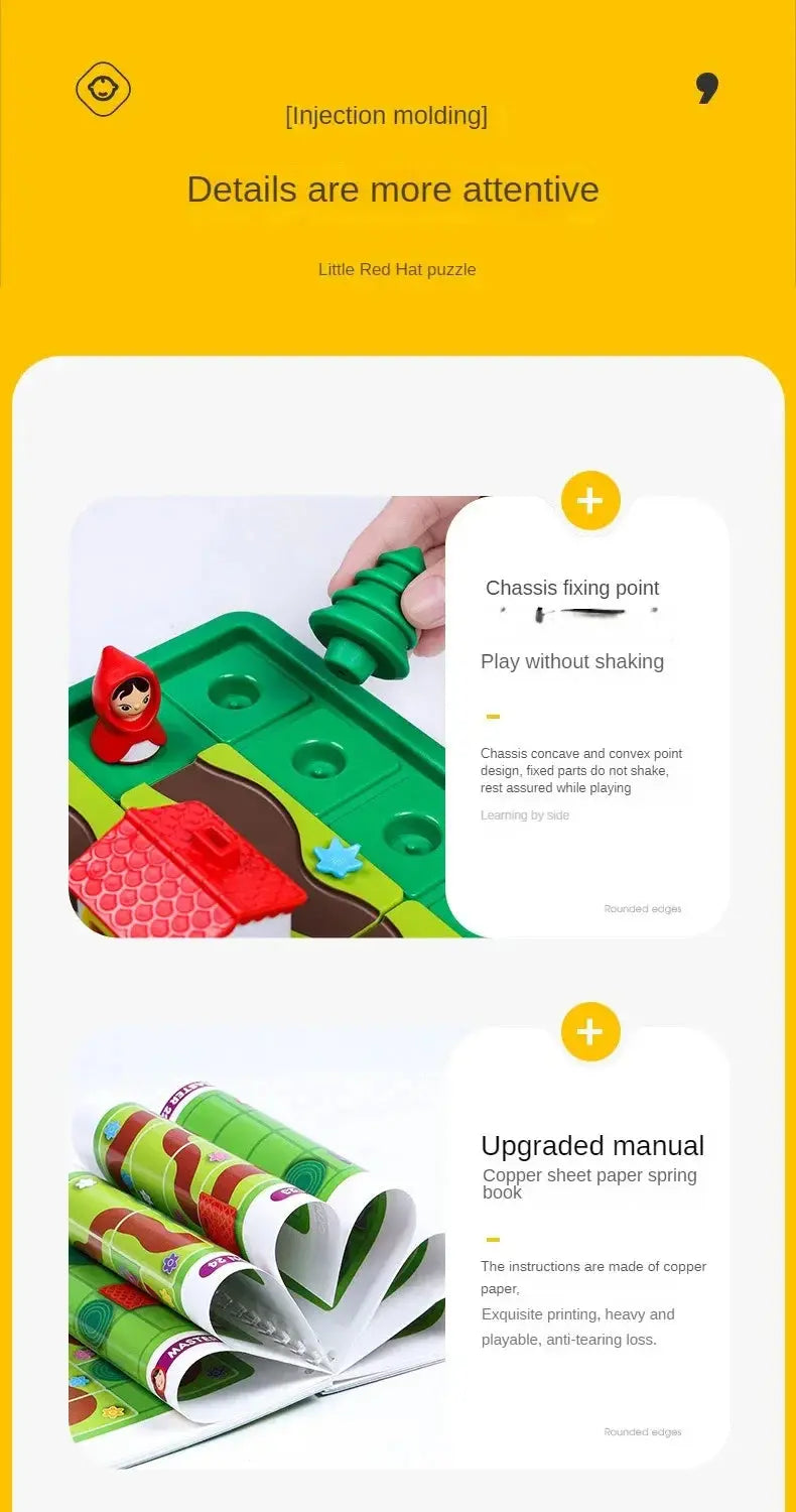 Board Game Little Red Riding Hood Smart Hide Seek Board Games With Solution Skill-Building Puzzle Game Toy Children Gift Pinochio